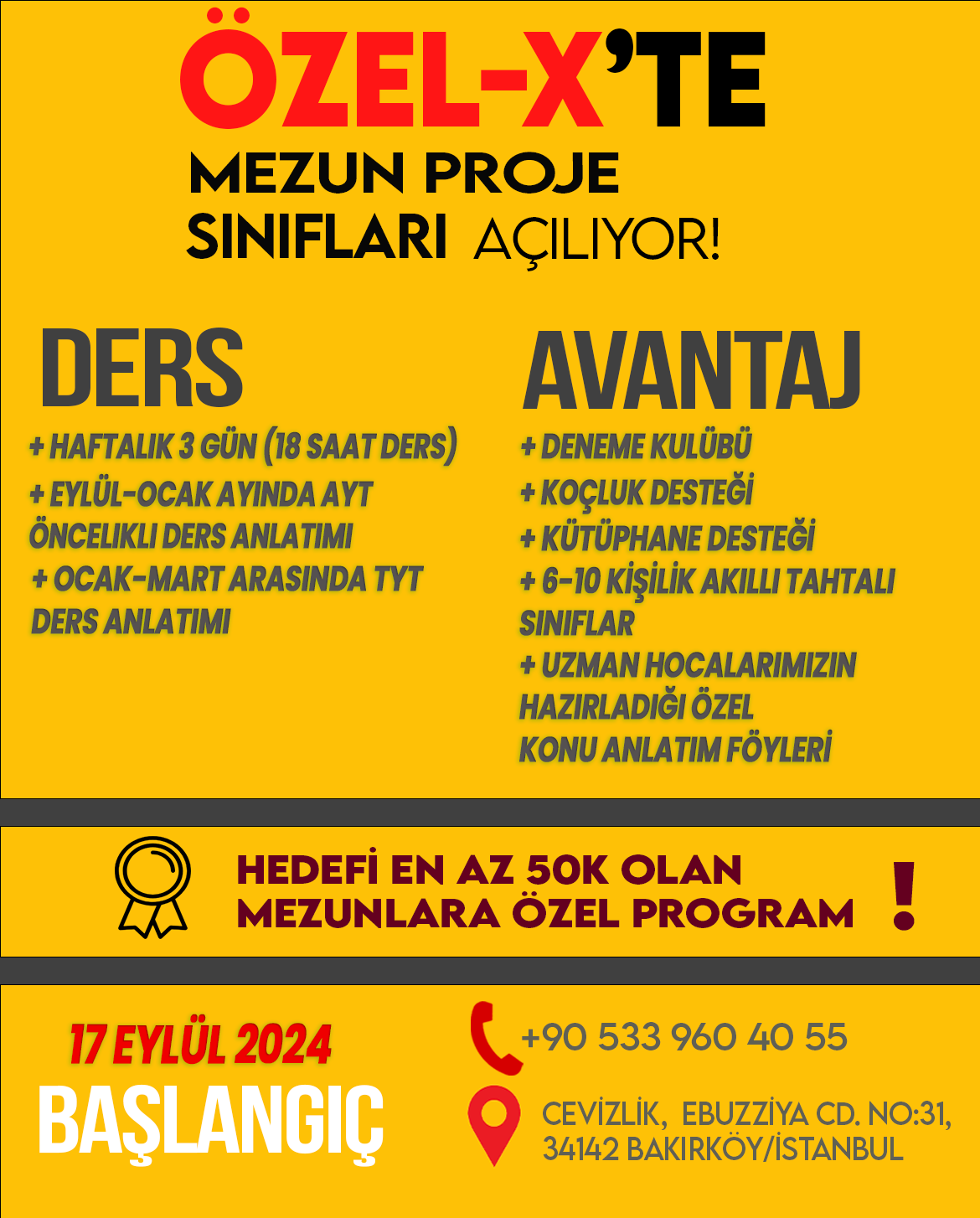 Mezun Proje Sınıfları Derslerimiz Başladı