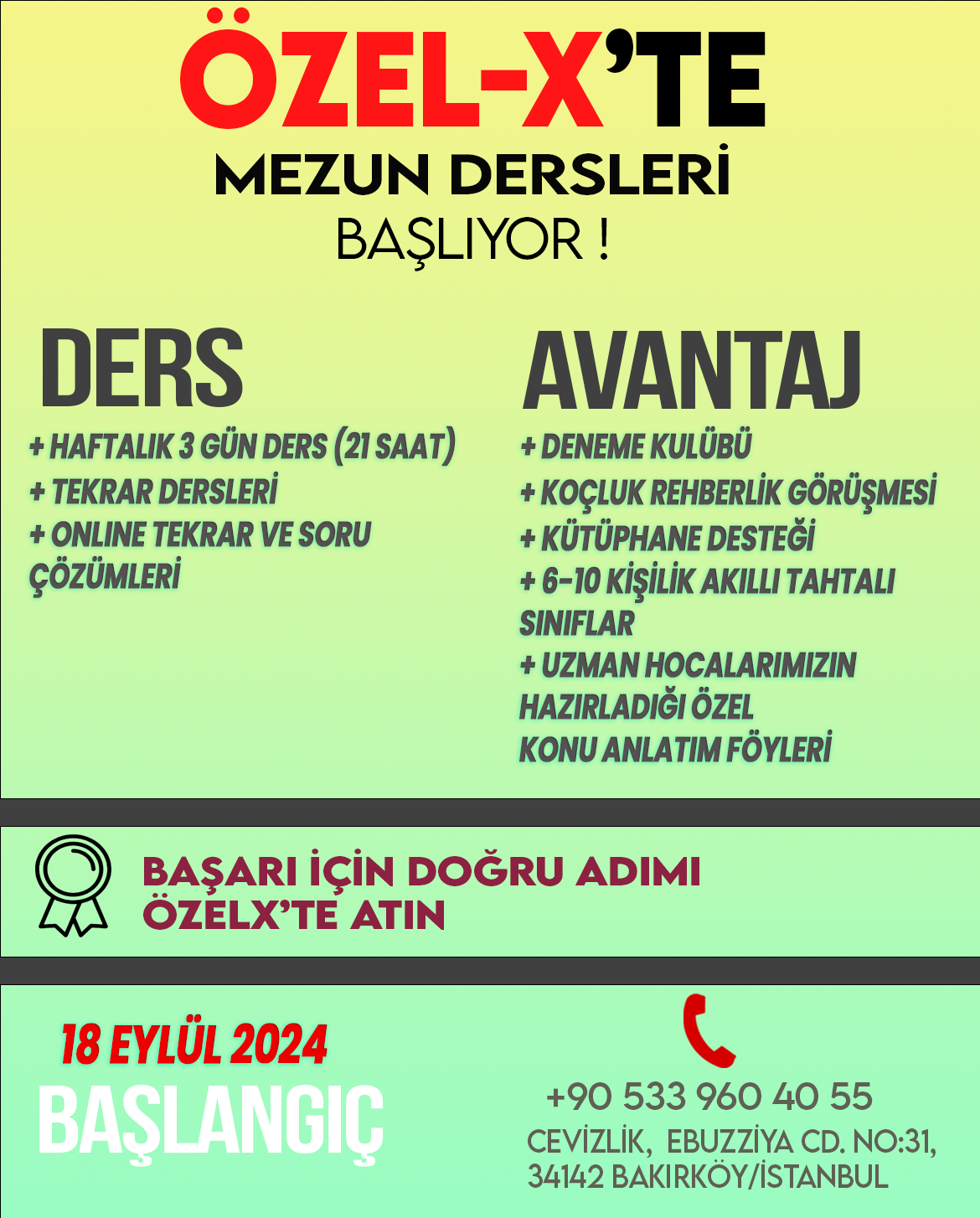 Mezun Programları ve dersleri başladı